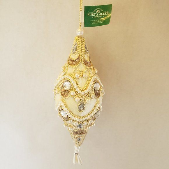 Kurt Adler Pearl & Sequine Ornament New - Picture 1 of 7